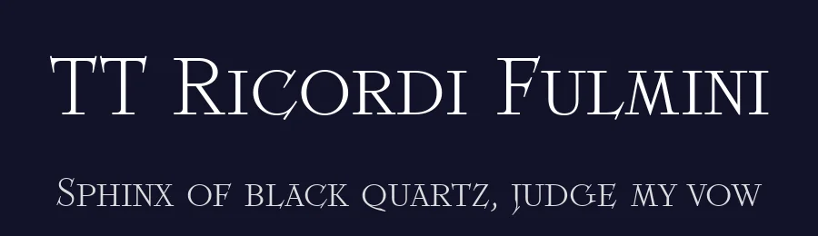 TT Ricordi Fulmini by TypeType Foundry — Serif Font — thumbnail 2