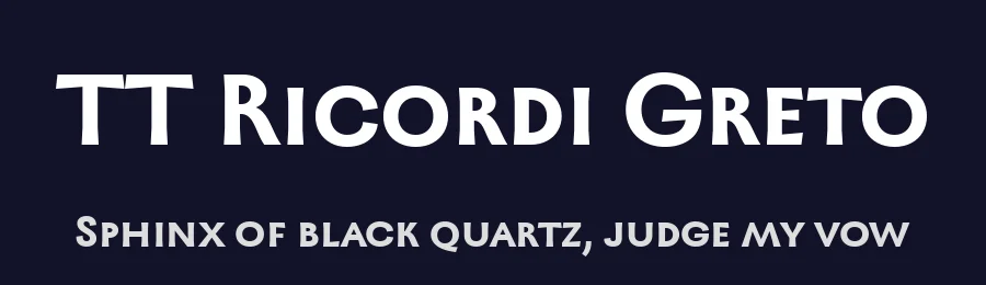 TT Ricordi Greto by TypeType Foundry — Sans Serif Font — thumbnail 2