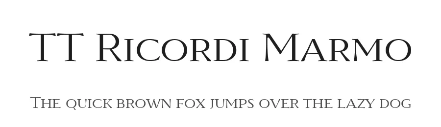 TT Ricordi Marmo by TypeType Foundry — Serif Font