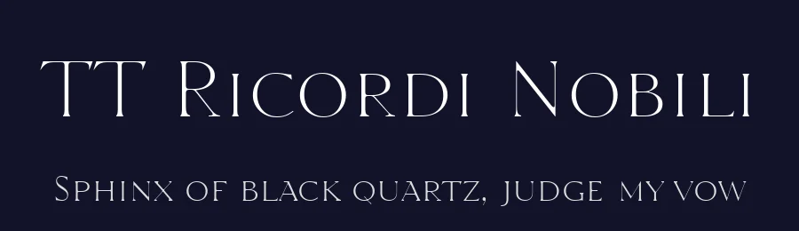 TT Ricordi Nobili by TypeType Foundry — Serif Font — thumbnail 2