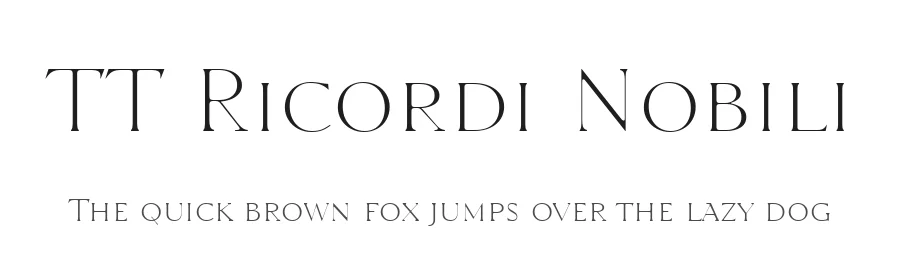 TT Ricordi Nobili by TypeType Foundry — Serif Font