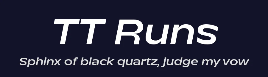 TT Runs by TypeType Foundry — Sans Serif Font — thumbnail 2