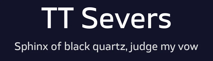 TT Severs by TypeType Foundry — Sans Serif Font — thumbnail 2