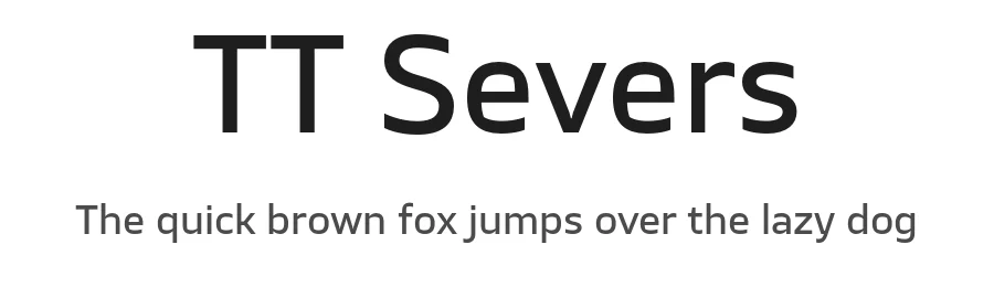 TT Severs by TypeType Foundry — Sans Serif Font
