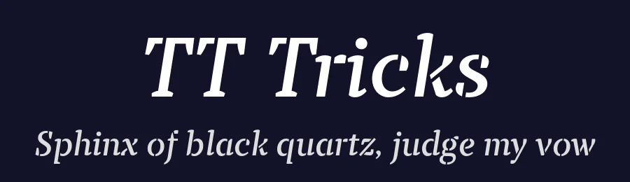 TT Tricks by TypeType Foundry — Serif Font — thumbnail 2