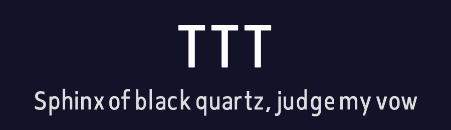 TTT by Kohei Imano — Sans Serif Font — thumbnail 2