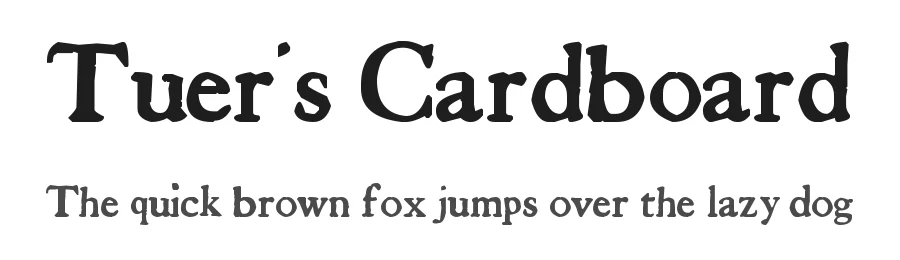 Tuer's Cardboard by Staffan Vilcans — Decorative Font