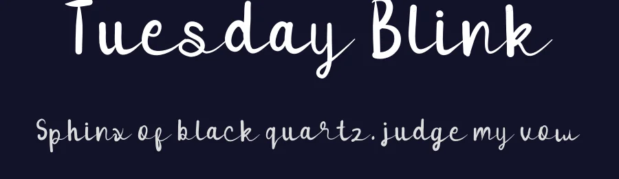 Tuesday Blink by SSI.Scraps — Script Handwritten Font — thumbnail 2