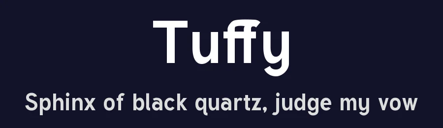 Tuffy by Thatcher Ulrich — Sans Serif Font — thumbnail 2