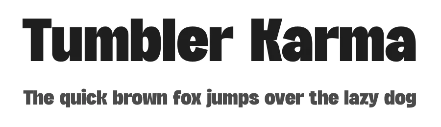 Tumbler Karma by Timelesstype Studio β Sans Serif Font