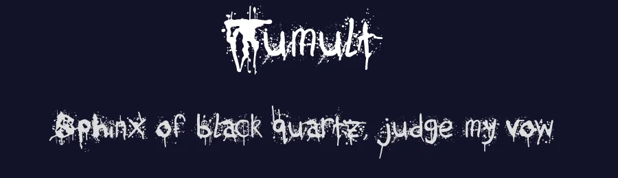 Tumult by Sharvanna Kenny — Decorative Font — thumbnail 2