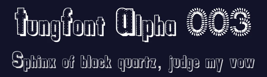 TungFont Alpha 003 by TungFontSoft — Decorative Font — thumbnail 2