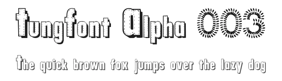 TungFont Alpha 003 by TungFontSoft — Decorative Font