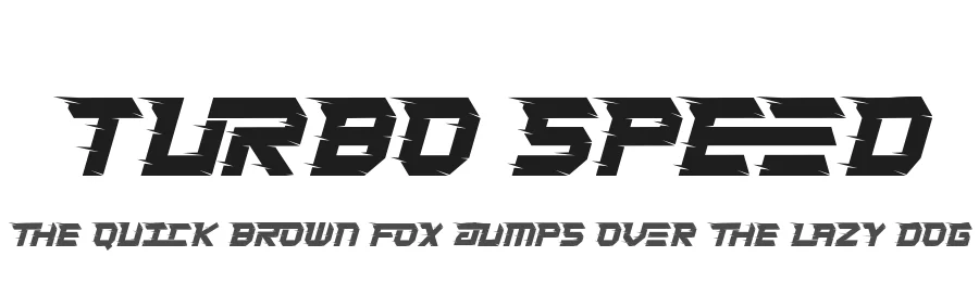 Turbo Speed by 177Studio — Display Font