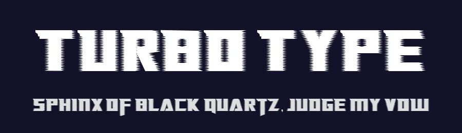 Turbo Type by PutraCetol Studio — Display Font — thumbnail 2
