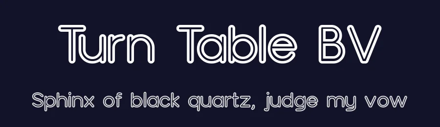 Turn Table BV by Jess Latham — Sans Serif Font — thumbnail 2