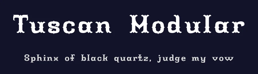 Tuscan Modular by ThorType — Decorative Font — thumbnail 2