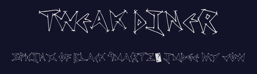 Tweak Diner by Xerographer Fonts — Decorative Font — thumbnail 2