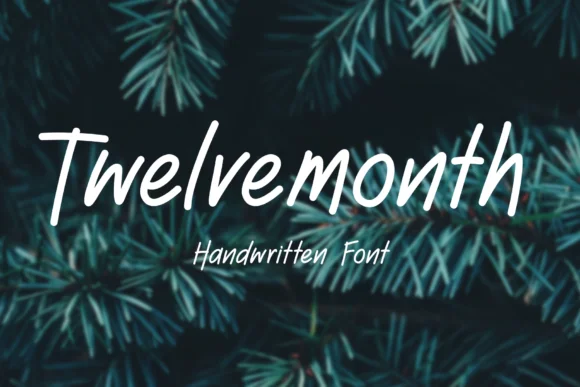 Twelve Month Font by Jyllyco — Script Handwritten Font