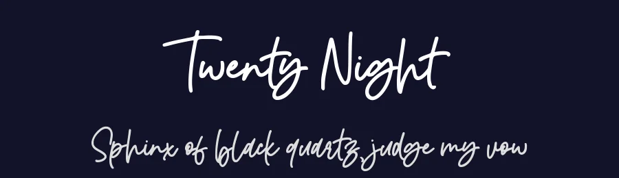 Twenty Night by Ibrahima Studio — Script Handwritten Font — thumbnail 2