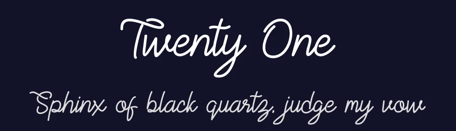 Twenty One by skillyasstudio.com — Script Handwritten Font — thumbnail 2