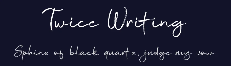 Twice Writing by Khurasan — Script Handwritten Font — thumbnail 2