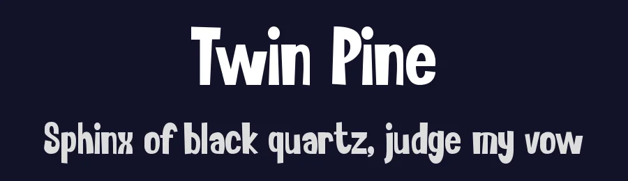 Twin Pine by Pinisiart — Decorative Font — thumbnail 2