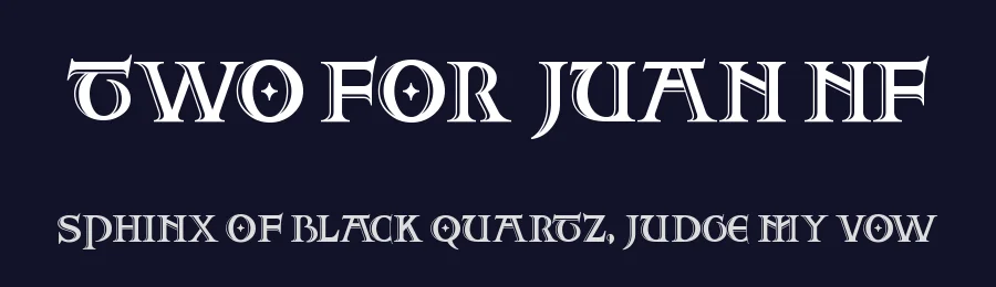 Two For Juan NF by Nick's Fonts — Decorative Font — thumbnail 2