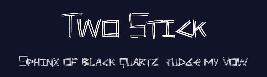 Two Stick by Xerographer Fonts — Script Handwritten Font — thumbnail 2
