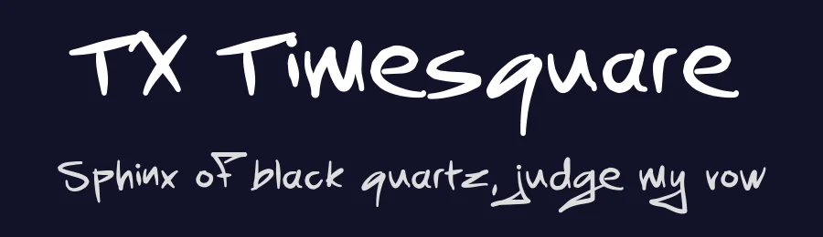 TX Timesquare by Puey Ounjai — Script Handwritten Font — thumbnail 2