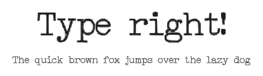 Type right!