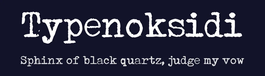 Typenoksidi by Juha Korhonen — Decorative Font — thumbnail 2
