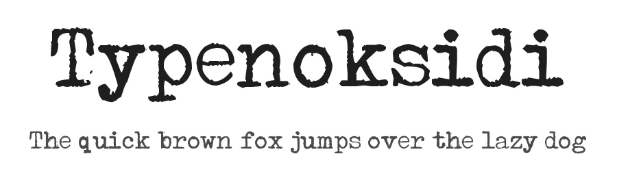 Typenoksidi by Juha Korhonen — Decorative Font