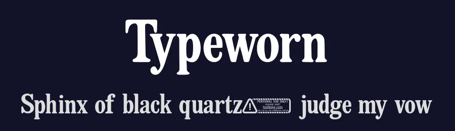 Typeworn by Kong Font — Serif Font — thumbnail 2