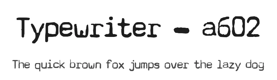 Typewriter - a602