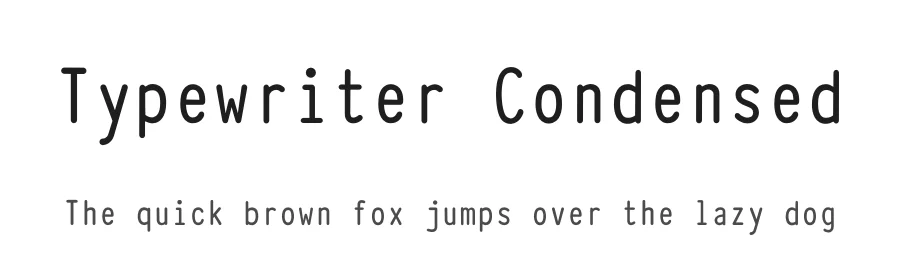 Typewriter Condensed