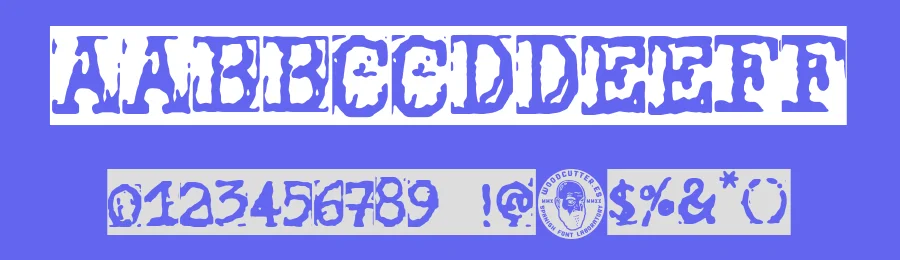 Typewriter Grunge by Woodcutter — Decorative Font — thumbnail 3