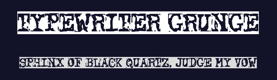 Typewriter Grunge by Woodcutter — Decorative Font — thumbnail 2