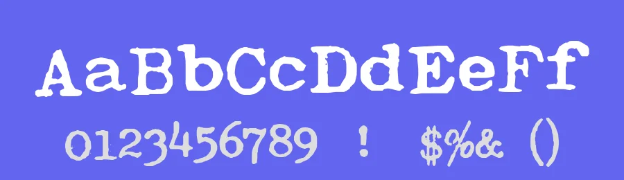 Typewriter Royal 200 by Mr.Fisk Fonts — Decorative Font — thumbnail 3