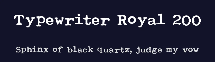 Typewriter Royal 200 by Mr.Fisk Fonts — Decorative Font — thumbnail 2