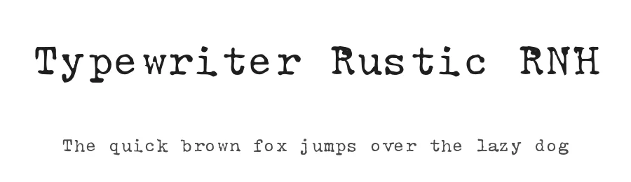 Typewriter Rustic RNH