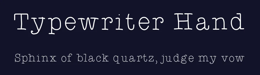 Typewriter Hand by Jon Grafton — Decorative Font — thumbnail 2