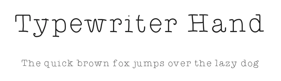 Typewriter Hand by Jon Grafton β Decorative Font