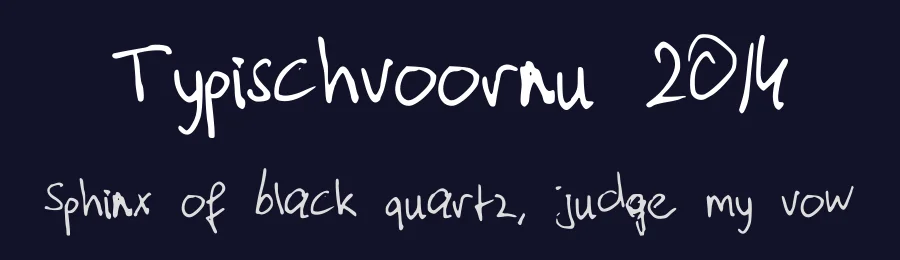 Typischvoornu 2014 by Gideon Roggeveen — Script Handwritten Font — thumbnail 2