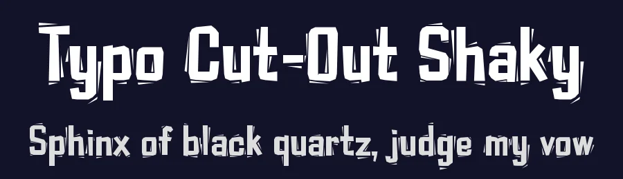 Typo Cut-Out Shaky by Studio Typo — Decorative Font — thumbnail 2