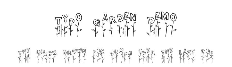Typo Garden Demo by anke-art — Decorative Font