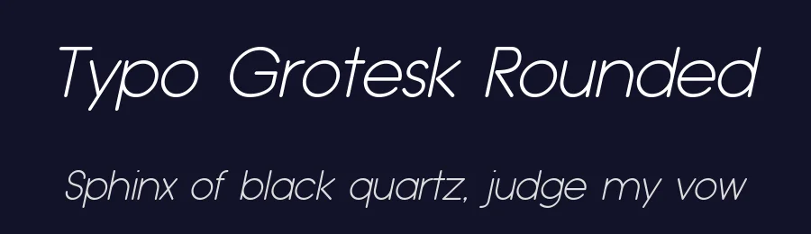 Typo Grotesk Rounded by Studio Typo — Sans Serif Font — thumbnail 2