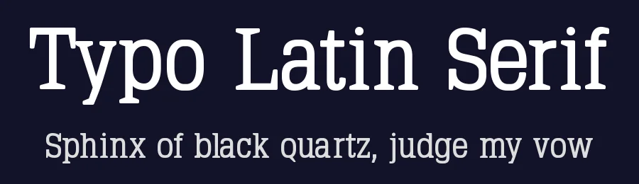 Typo Latin Serif by Manfred Klein — Serif Font — thumbnail 2