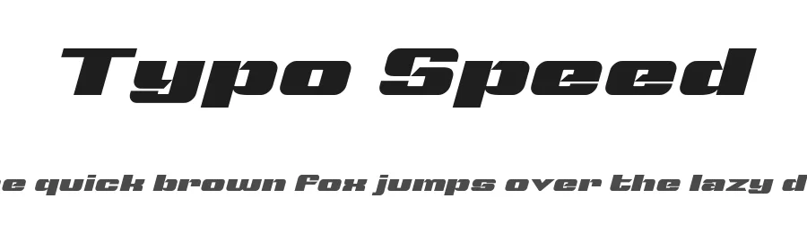 Typo Speed by Studio Typo — Display Font