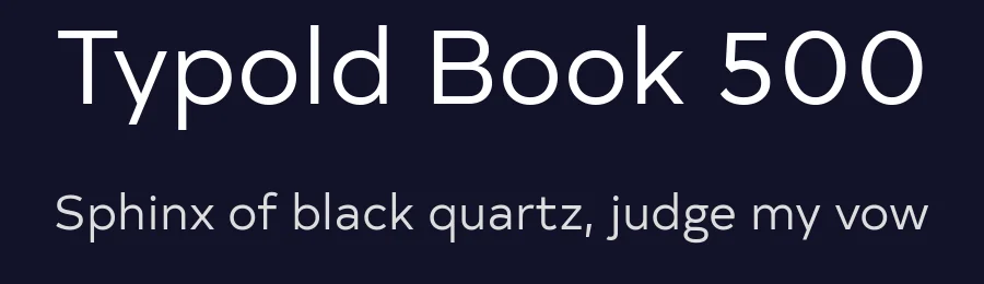 Typold Book 500 by The Northern Block — Sans Serif Font — thumbnail 2